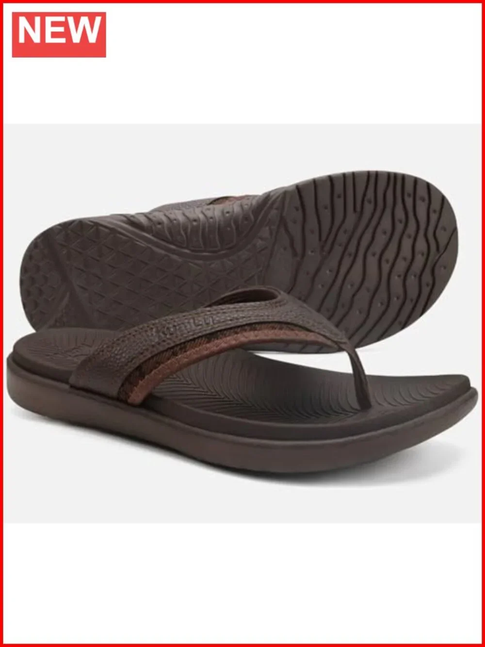 Men's Orthotic Flip Flops Arch Support Thong Sandals Non-Slip Waterproof Sport